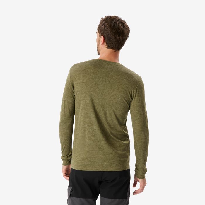 Bluză trekking cu lână merinos, Merino - produs resigilat Decathlon