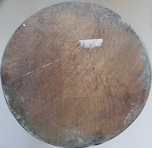 Suport lumânare din sticlă colorată, 21,5 cm,  În stare perfectă