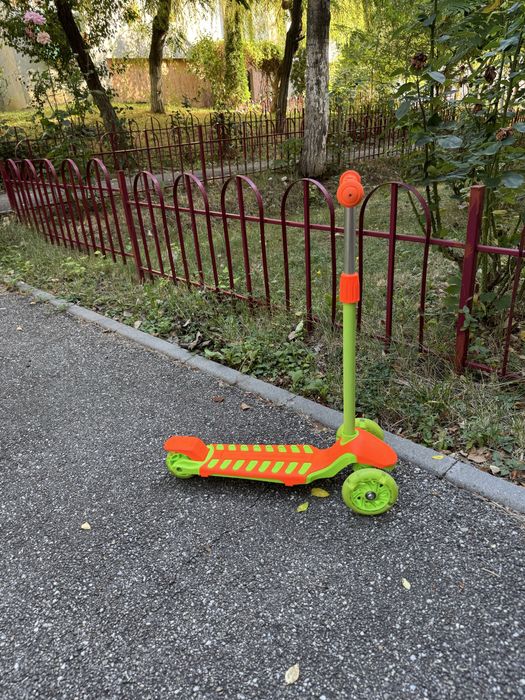 Trotineta copii verde/portocaliu