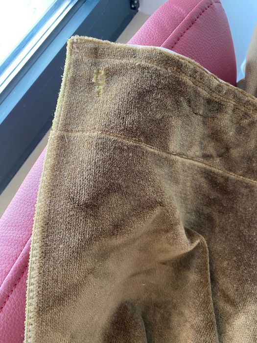 Завеси кадифе 2 бр х 140 см х 280 см зелено-кафяво