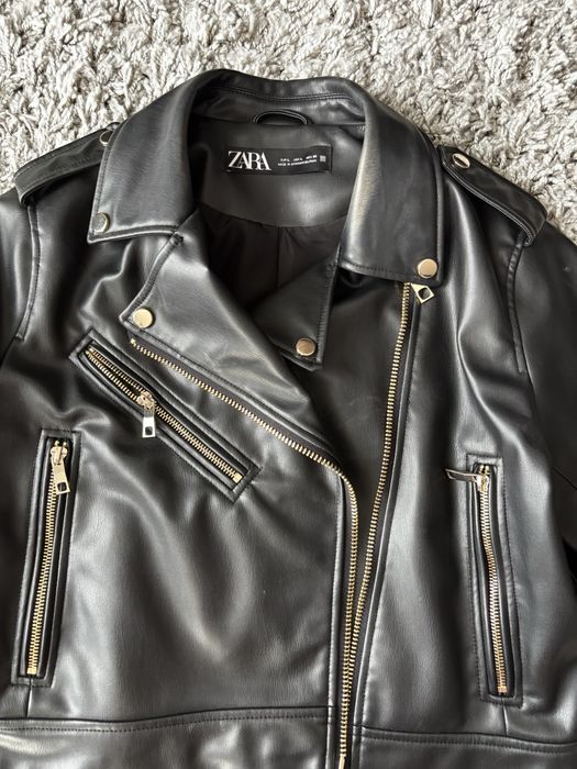 Zara кожено дамско яке