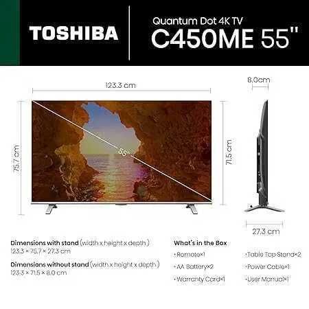 Телевизор Toshiba 43C350RE  UHD SMART 4K VIDAA 60Hz доставка бесплатно
