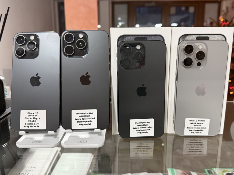 iPhone 15 pro max Pret 3000 lei
