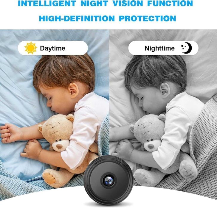 Camera spion WiFi mini Full HD detectie miscare magnet stocare card