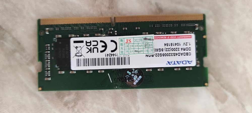 Продам новую ОЗУ ddr4 8GB,3200 брал на маркеплейсе на мой ноут не подх