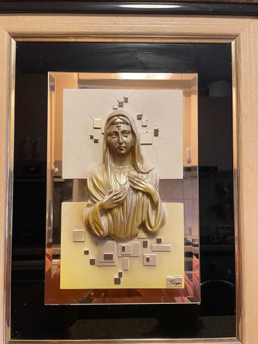 tablou religios în relief efect 3D dim 60x50cm icoană în stil modern