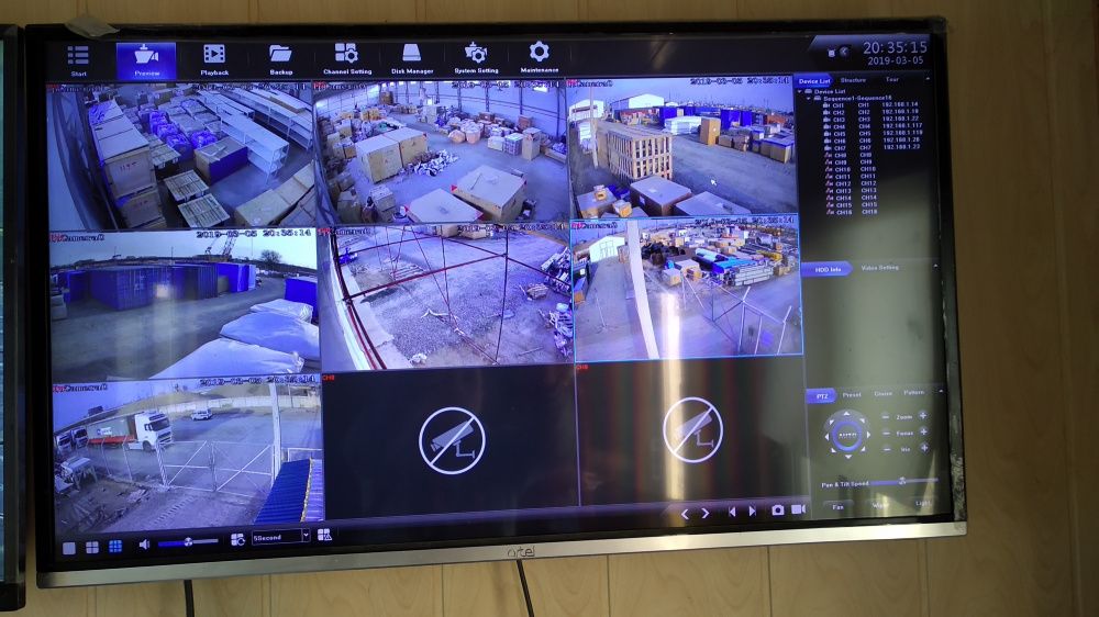 Установка камер видеонаблюдения