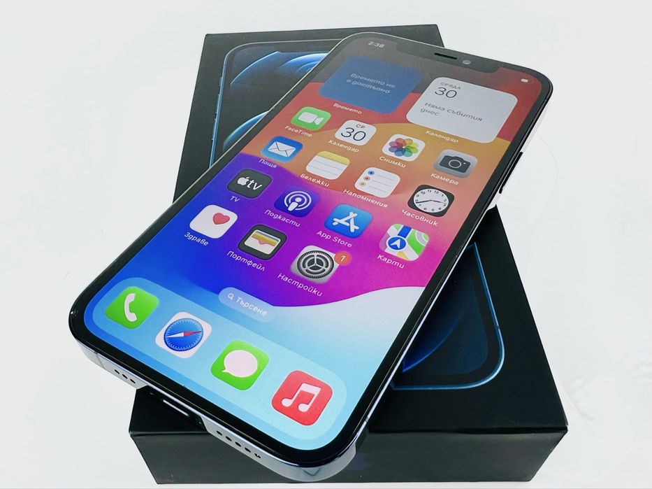 Apple iPhone 12 Pro 128GB Pacific Blue Перфектен! Гаранция!