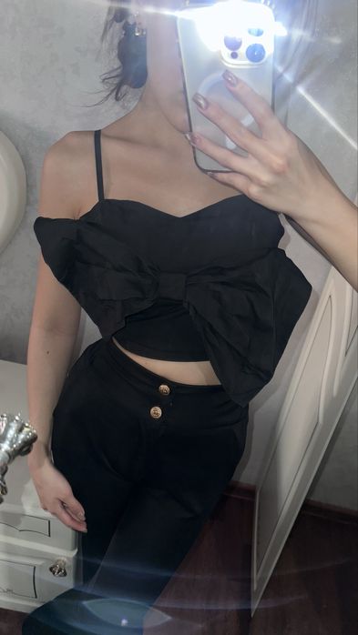 Майка с большим бантом