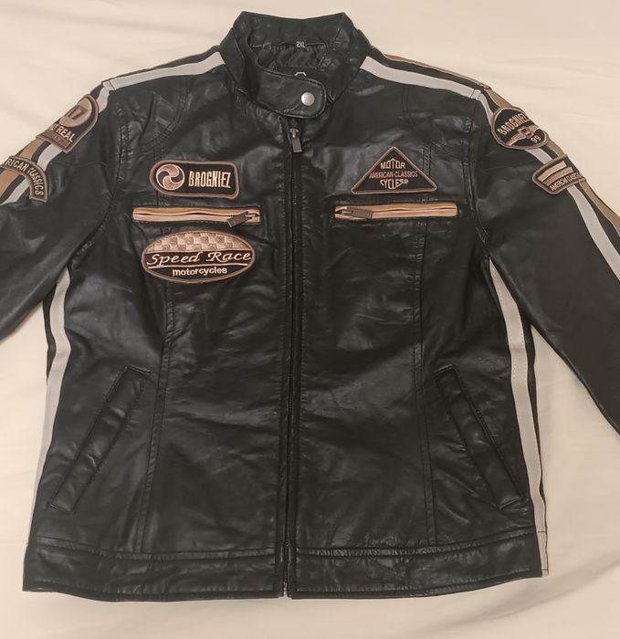 Дамско кожено мото яке   XXL