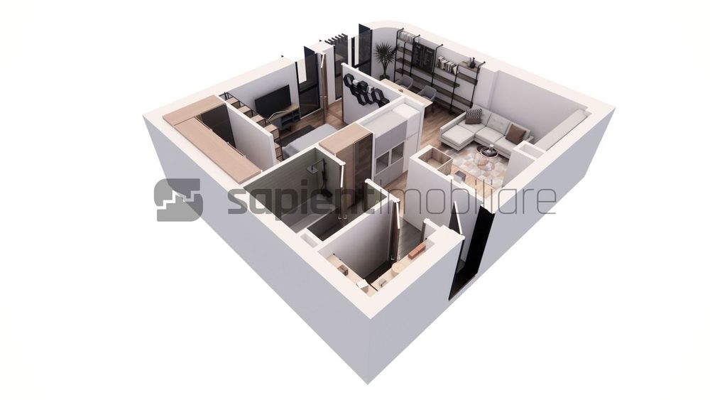De vânzare apartament 2 camere, ultracentral, semifinisat