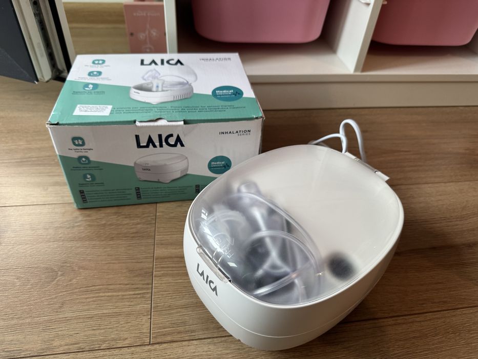Aparat de aerosoli Laica NE2015, depozitare accesorii, copii si adulti
