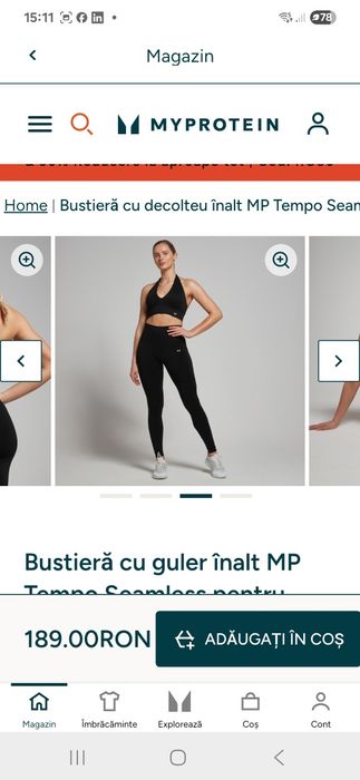 Bustiere Myprotein, noi cu eticheta