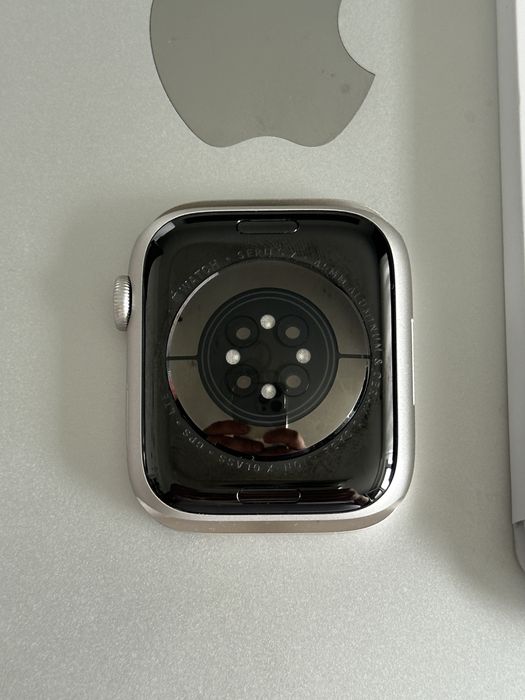 Apple Watch Seria 7 45mm GPS Cellular LTe Silver Ceramic / Impecabil