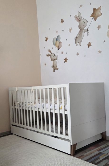 Pătuț premium Roba Ole 70x140 + saltea Benab + accesorii – ca nou