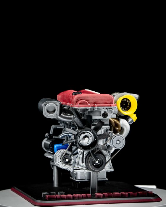 Motor Nissan SR20DET – Scară 1/6 | Miniatură 3D Handmade | JDM