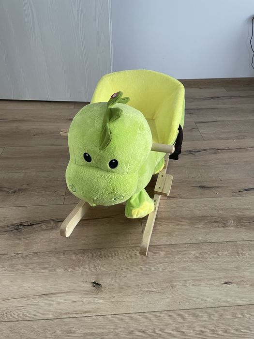 Balansoar copii , pluș dinozaur ,cu efecte sonore 60x33x50