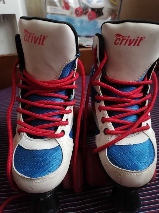 Детски кънки 31/32 и Комплект протектори размер М 6–10год.