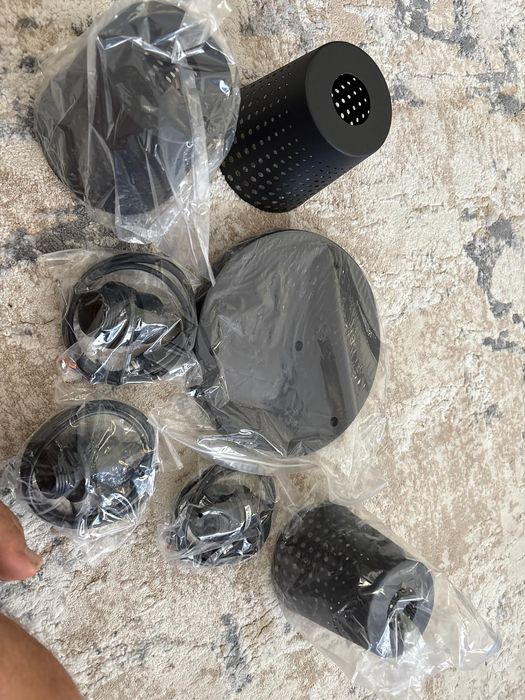 Lustra cu 3 abajururi, metalica, noua