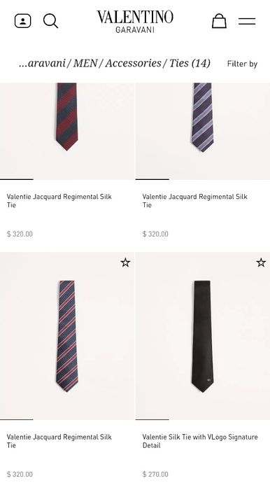 Вратовръзки Ermenegildo Zegna и Valentino