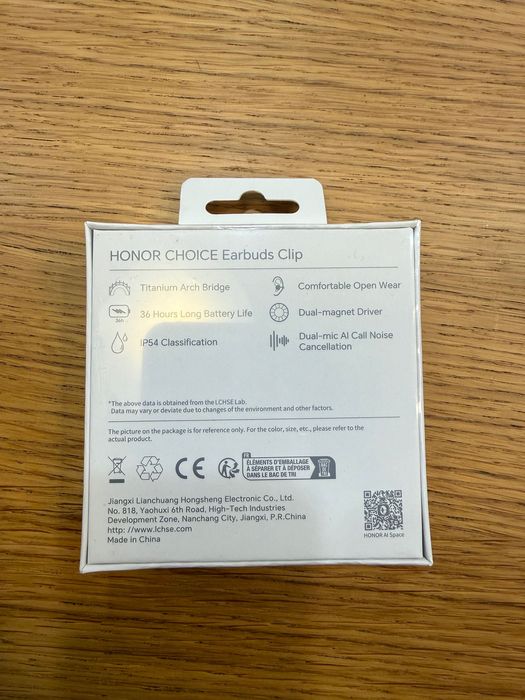 True wireless слушалки Honor CHOICE earbuds CLIP ACTIVE BLACK