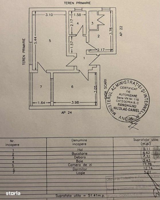 Negociabil, ultracentral 2 camere decomandate 51,4 mp