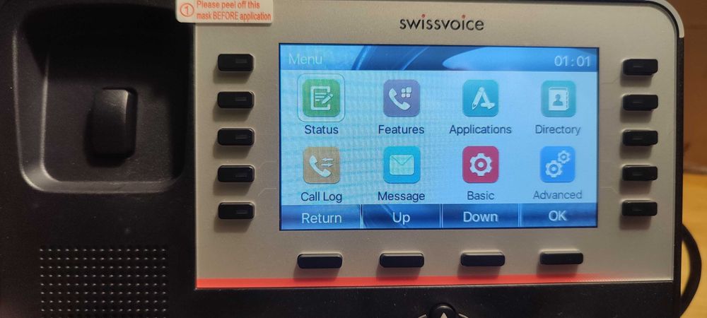 Telefon IP, Telefon Fix VOIP - SWISSVOICE CP2505G Color - 6 Linii SIP