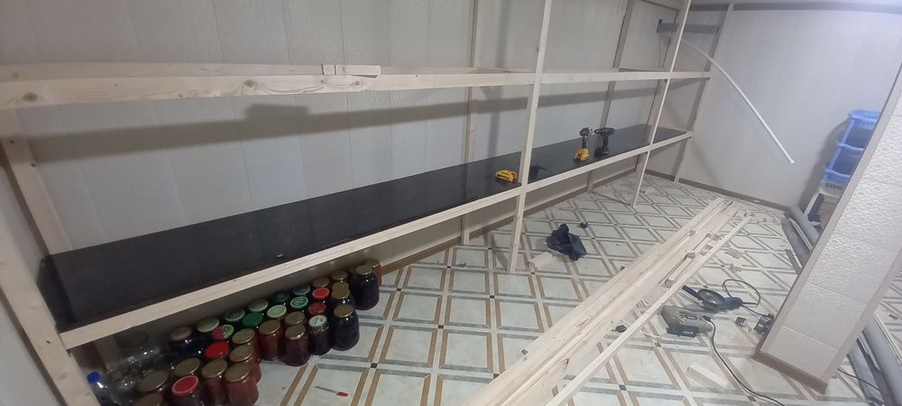 Стелаж яасаймиз подвалда ва складларга