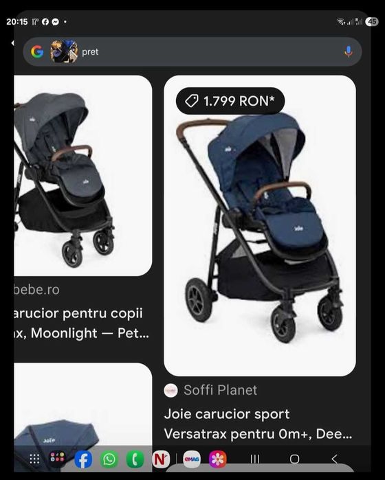 Carucior sport Joye Versatrax albastru