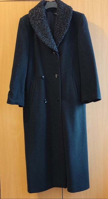 Palton din stofa de lana naturala