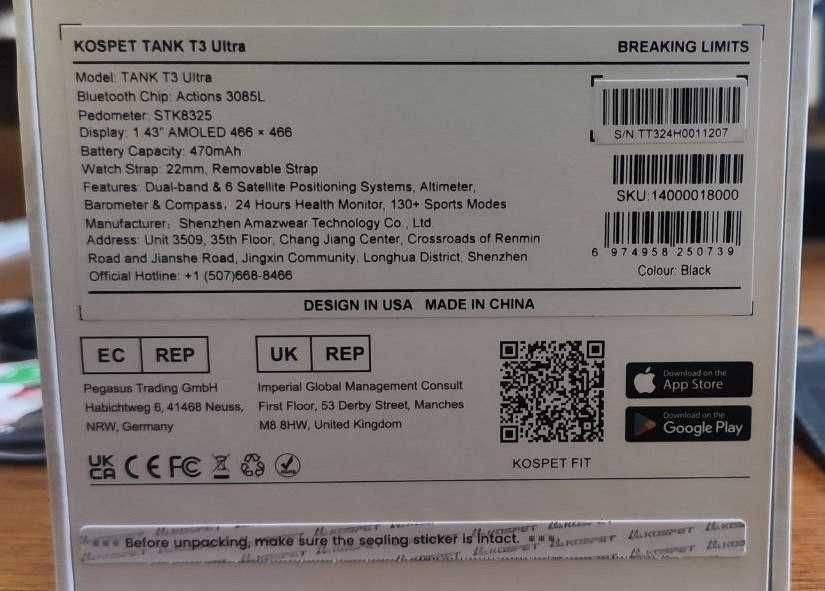 Cмарт-часы Kospet Tank T3 Ultra