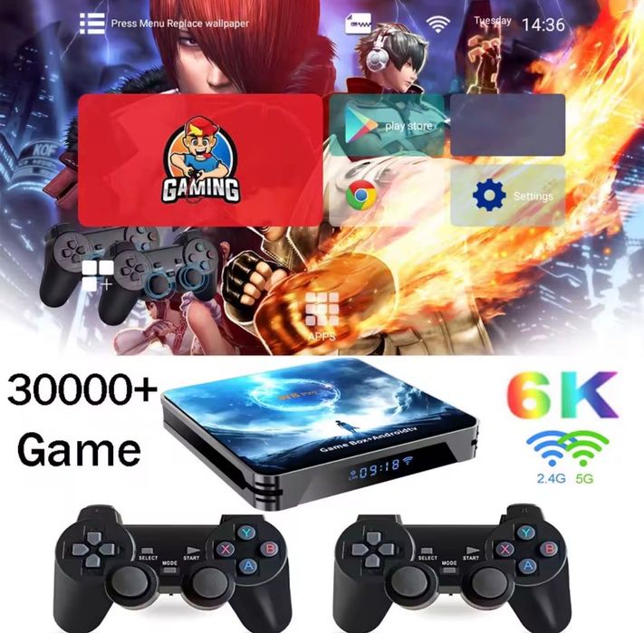 W8 Pro retro game Console HD 6K 4K Game Box 4G 5G WiFi 30000 Games