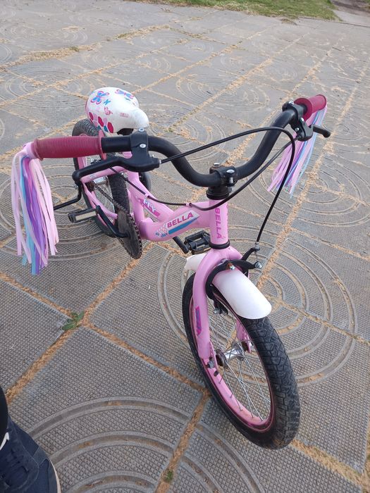 Колело 16цола розово с помощни гуми