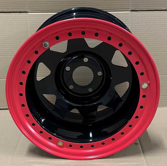Jante din tabla cu BEADLOCK 15x10J 5x114,3 ET -44 CB 71,6 pentru Jeep