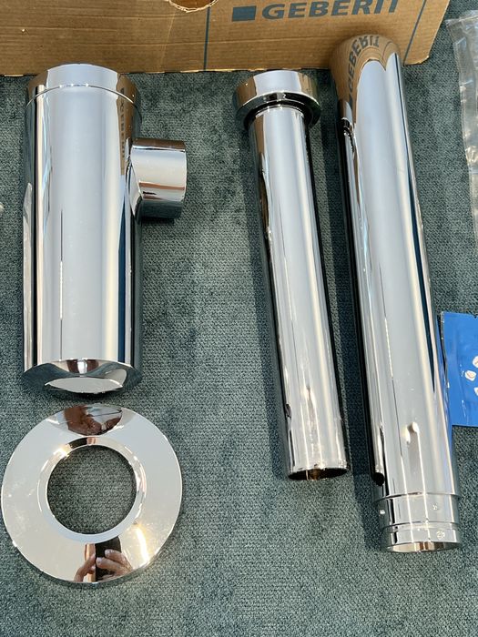 Sifon pentru lavoar Geberit 40 mm cromat, nou