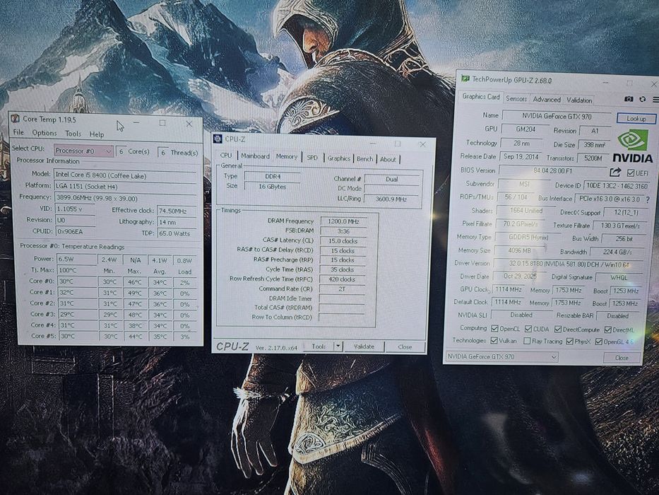 Unitate PC Gaming i5 8400 video 4 GB GTX 970 16GB RAM SSD