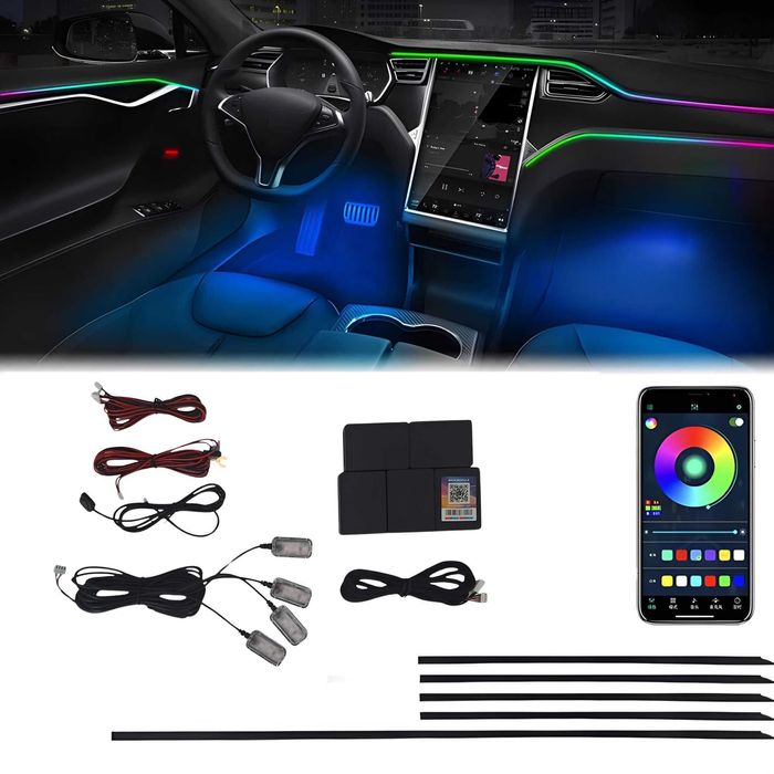 Система За Амбиентно Осветление LED Диодни интериорни ленти за табло