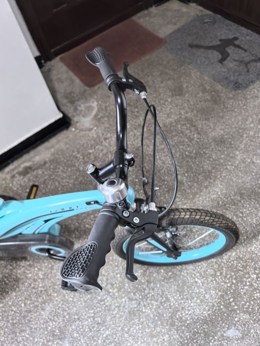 Bicicleta Lanq de băiat  incepator albastră 18 inci