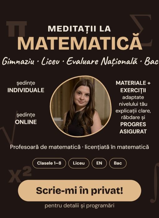 Meditații online la matematică