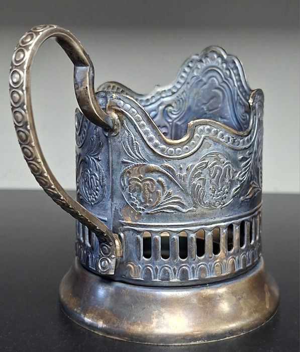 Подстаканник  мельхиор СССР "Космос".