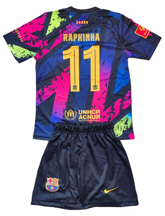 104 р-р Детски футболен екип Барселона Рафиня комплект тениска Barca