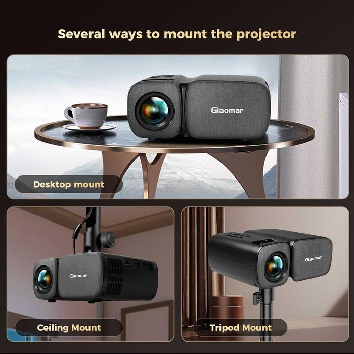 Мини WiFi проектор 7500 лумена 1080P Full HD поддържан LED мини проектор Bluetooth 250 инчов дисплей