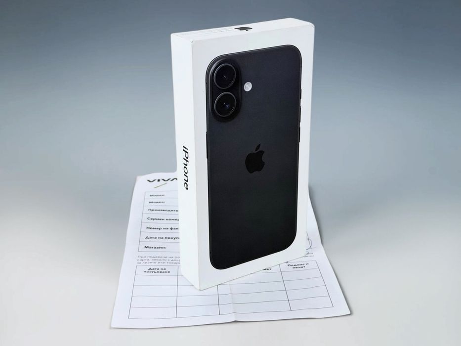 НАЛИЧЕН! Apple iPhone 16 128GB Black 2г. Гаранция!