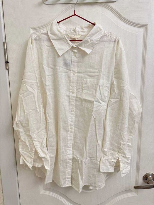 Новые рубашки хлопок /лен H&M, размер XL /XXL (54/62)