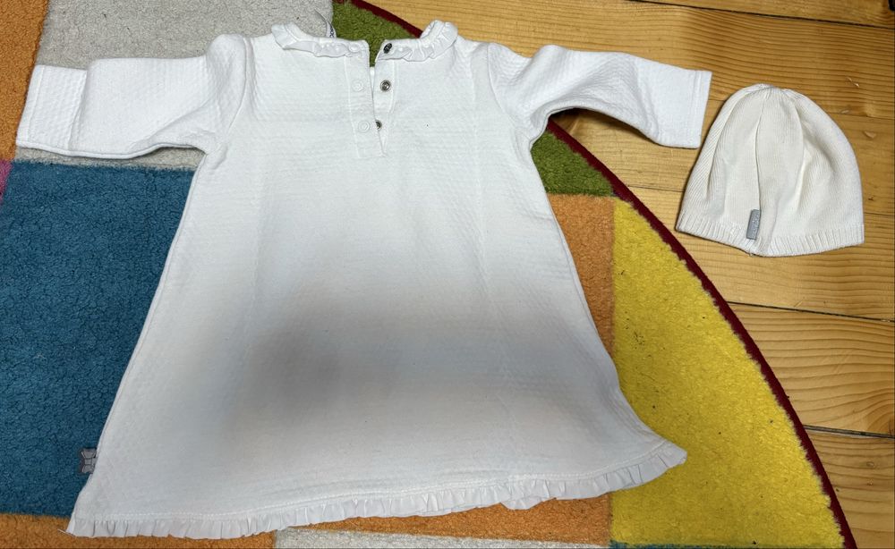 Rochita toamna/iarna Coccodrillo marimea 74, 6-9 luni cadou caciulita