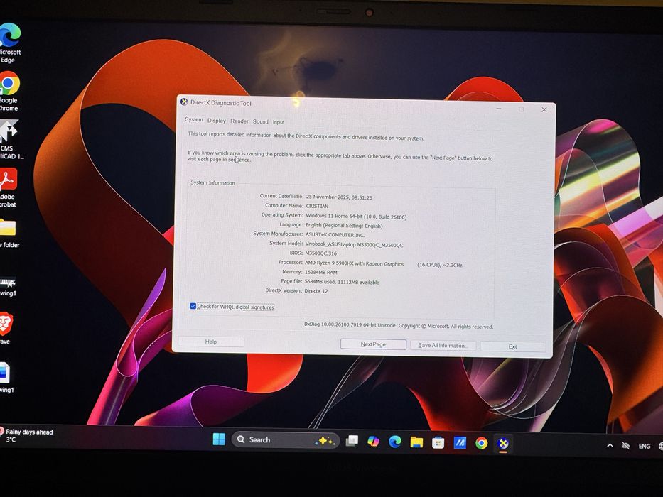 Laptop asus vivobook 1TB stocare