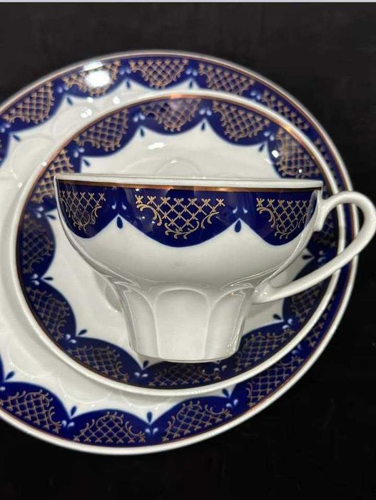 Чайные фарфоровые, немецкие старинные ТРИО.