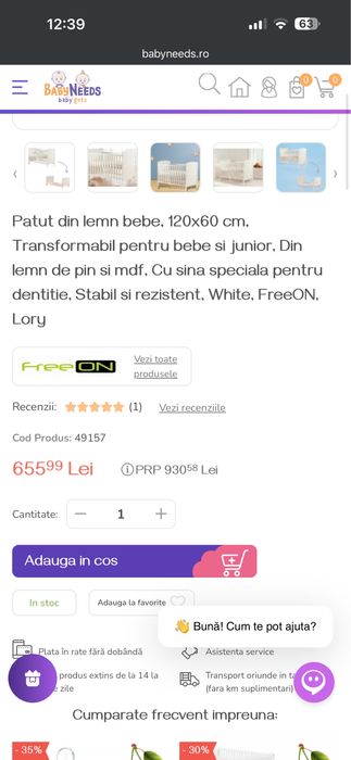 Pat bebelus transformabil