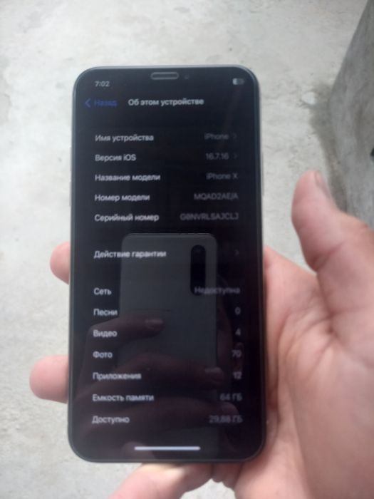 Iphone x holati ideal