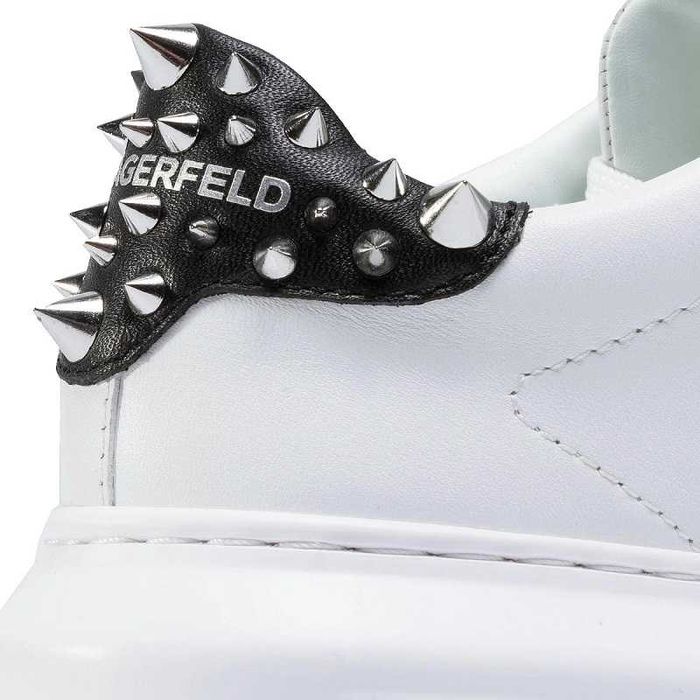 KARL LAGERFELD № 39 – Дамски кожени кецове с капси и лого нови с кутия